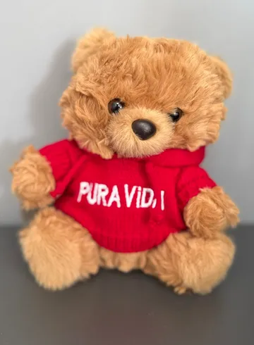 Мишка Тедди в красной кофточке от интернет-магазина цветов в 